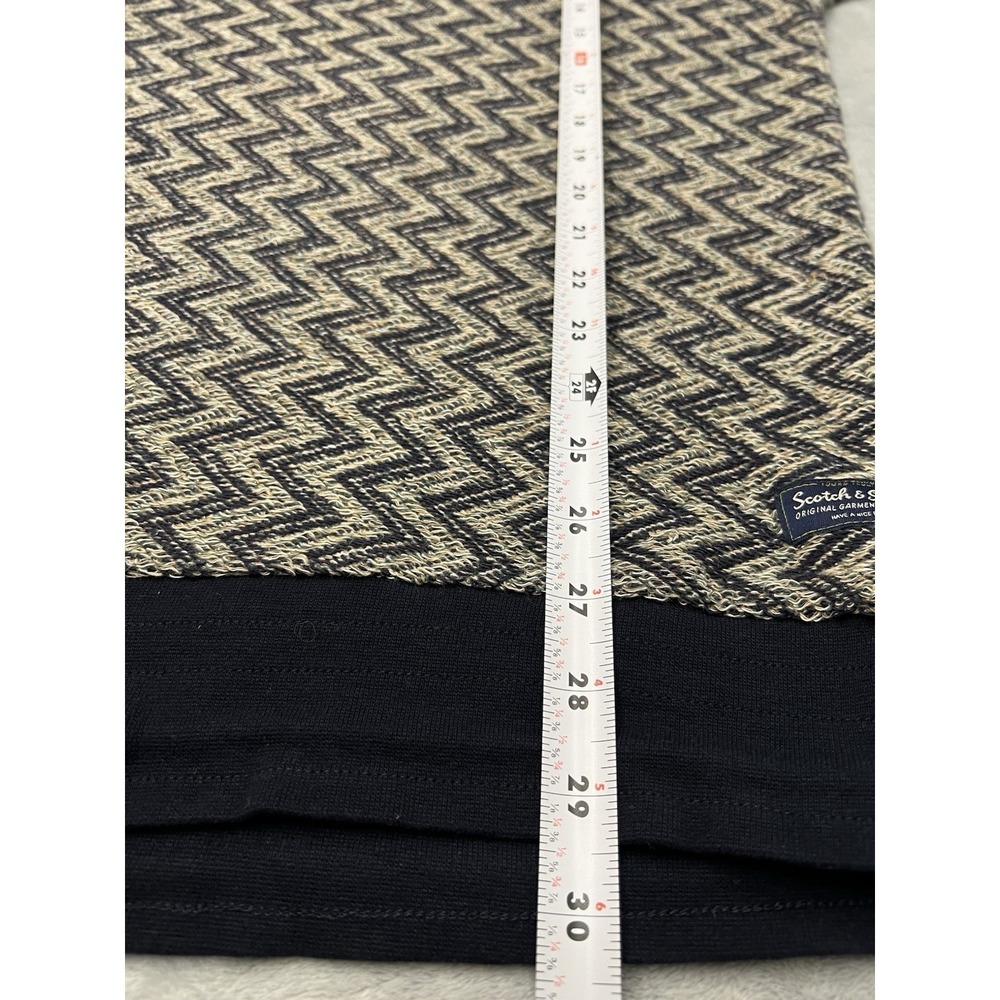 Scotch & Soda Sweater Mens Large Geometric Pattern Knit Cotton Preppy Crewneck - Picture 7 of 9